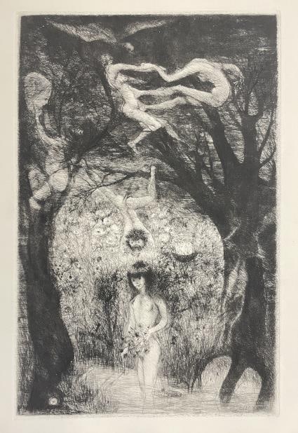 Edouard Goerg - Magic Jungle: Artist: Edouard Goerg Title: Magic Jungle Year: 1946 Dimensions: 13 1/2in. by 10 1/4in. Edition: From the rare limited edition Publisher: Le Gerbier