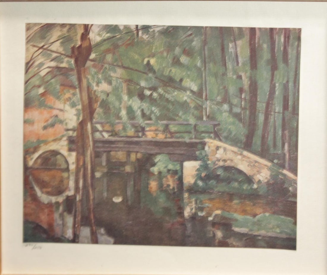 Paul Cezanne - Bridge of Maincy Melun: Artist: Paul Cezanne Title: Bridge of Maincy Melun Dimensions: 8.5in. by 10.5in. Edition: 230 from the rare limited edition of 250 Medium: Heliogravure on paper Con