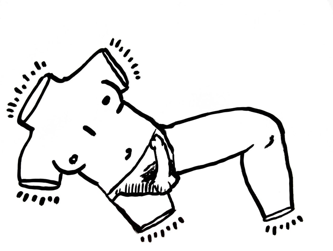 Keith Haring - Fault Lines: Artist: Keith Haring Title: Fault Lines Year: 1986 Dimensions: 8.7in. by 11.2in. Edition: From the rare limited edition of 200 Publisher: Edition Schellmann & Kluser