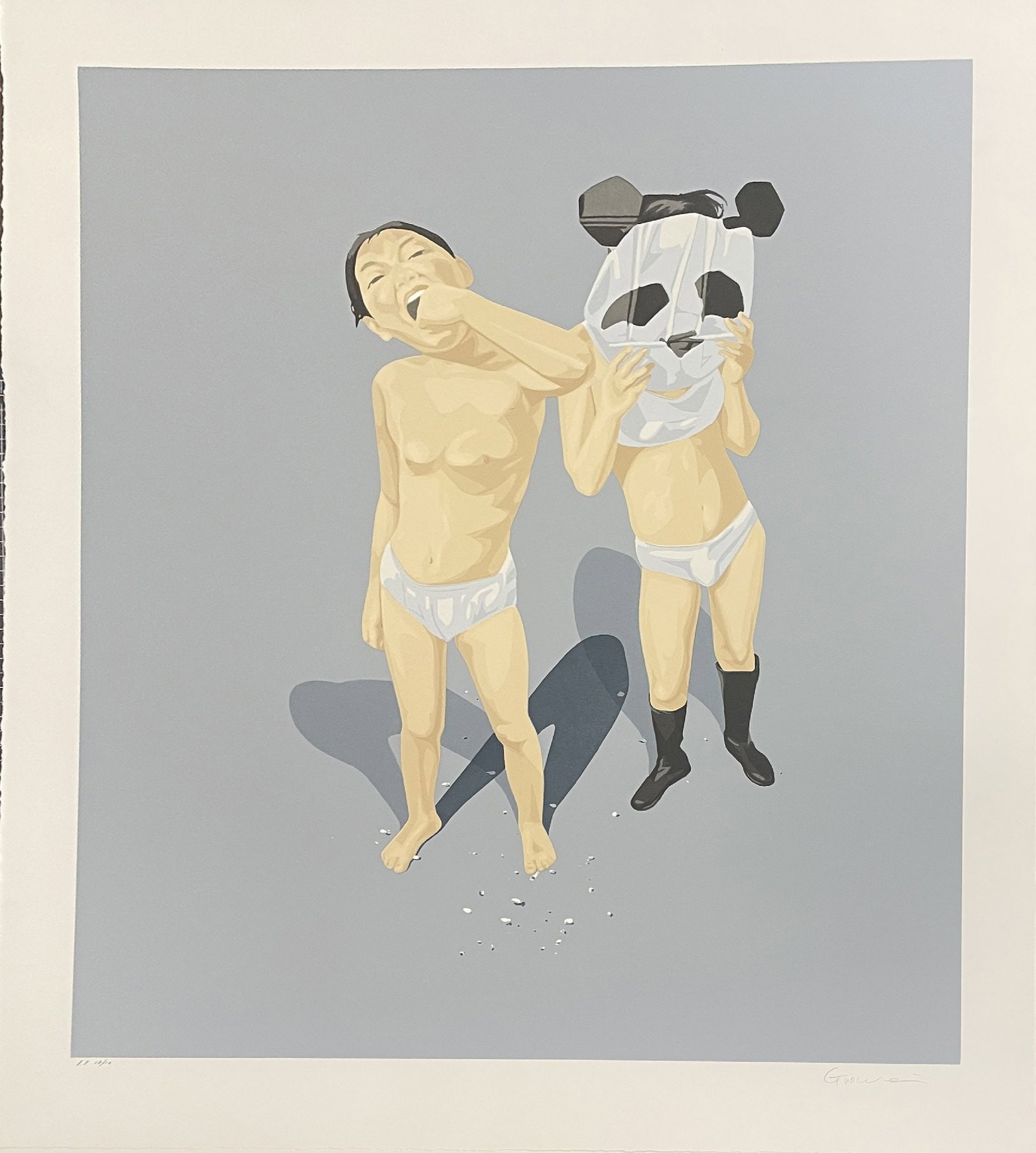 Guo Wei - Ami No. 4: Artist: Guo WeiTitle: Ami No. 4Year: 2009Dimensions: 39 1/2 x 35 1/2 in.Edition: From the rare limited edition of 200Medium: Original lithgoraph in colorsCondition: ExcellentSignature Details: Hand