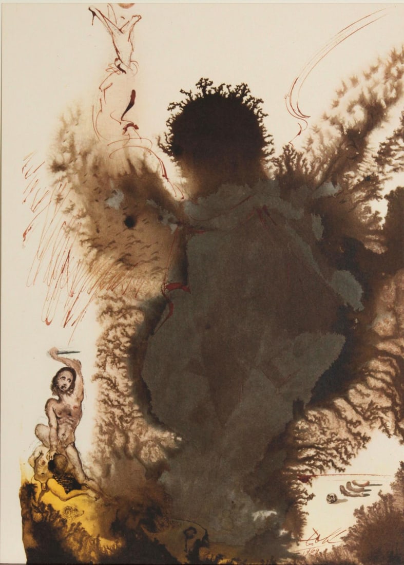 Salvador Dali - Abraham Abraham!: Artist: Salvador DaliTitle: Abraham Abraham!Year: 1969Dimensions: 13.75in. by 19in.Edition: From the rare limited editionPublisher: Rizzoli Editions MilanSuite: Biblia SacraMedium: Lithograph on