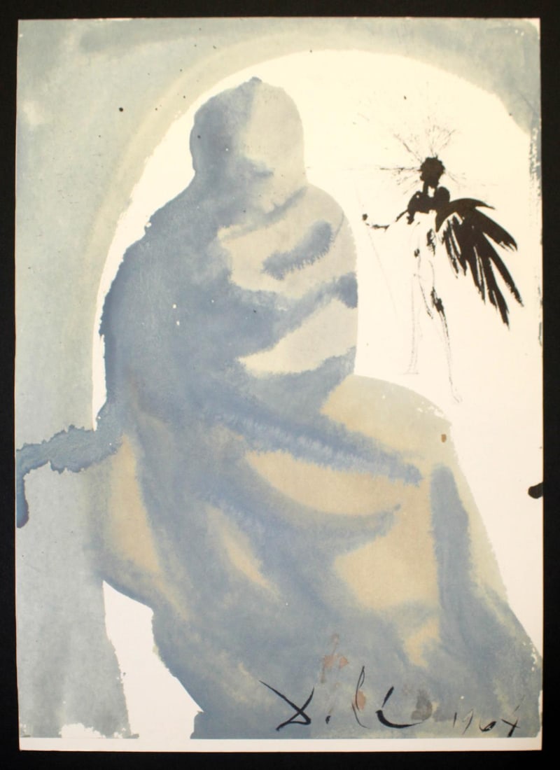 Salvador Dali - IV.7: Artist: Salvador DaliTitle: IV.7Year: 1969Dimensions: 18in. by 24in.Edition: Numbered 1015 from the rare limited edition of 1499. in pencil lower rightPublisher: Rizzoli Editions MilanSuite: Biblia