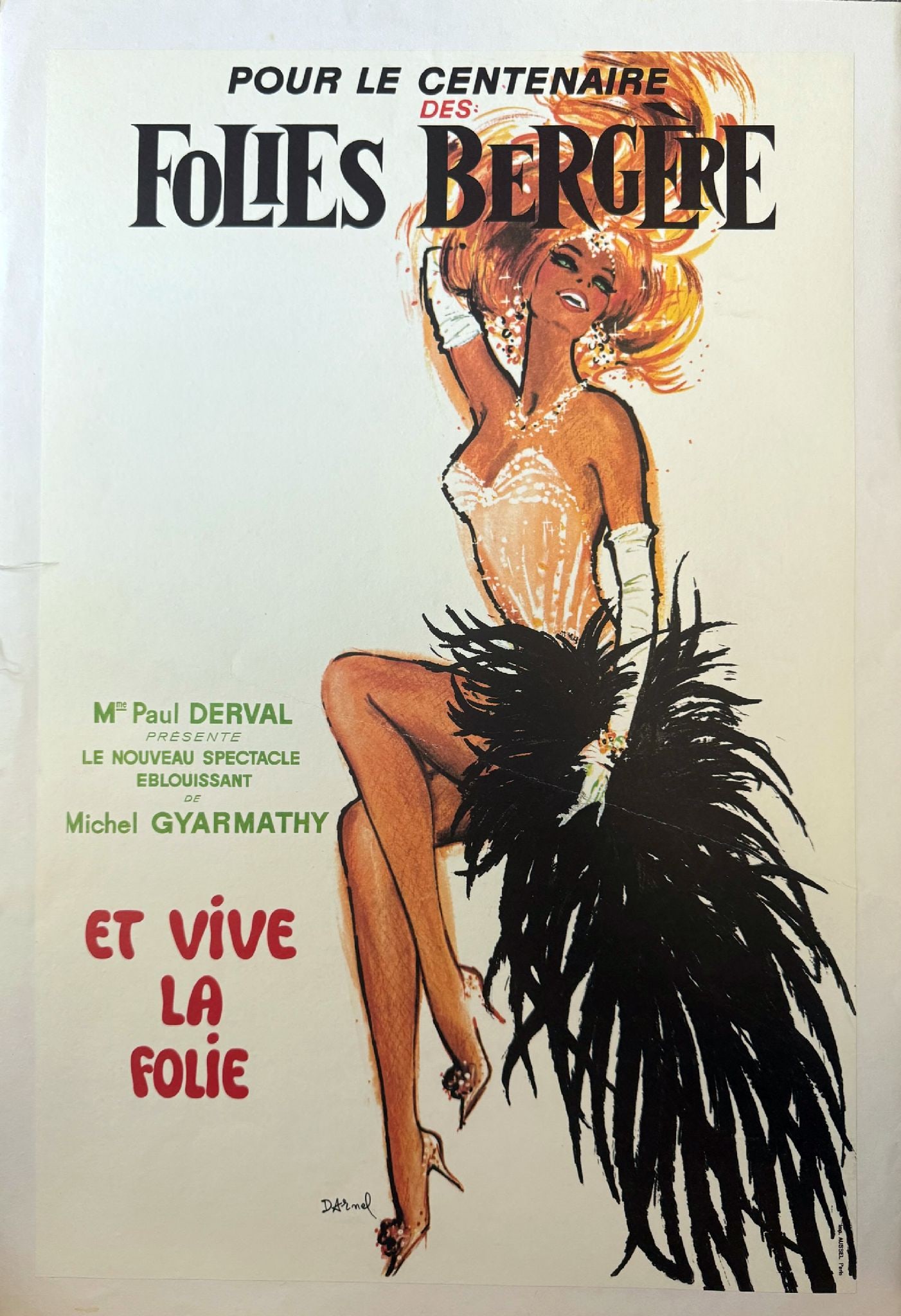 Jacques Darnel - Folies Bergere Advertisement (Vintage Poster) (1 of 1)