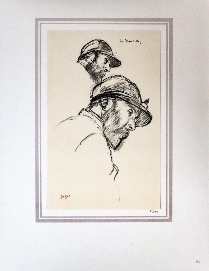 Edgar Degas (After) - Monsieur de Broutelles en jockey: Artist: Edgar Degas (After) Title: Monsieur de Broutelles en jockey Year: 1867 Dimensions: 16in. by 20in. Edition: 70 From the rare limited edition of 250 Publisher