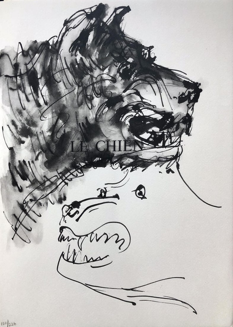 Pablo Picasso (After) - Deux tetes de chiens. (1 of 1)