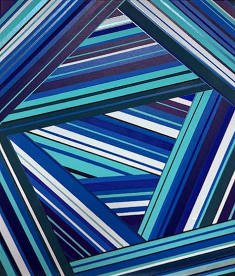 Beth Liez - Color No.13: Artist: Beth Liez Title: Color No.13 Year: 202416 x 20 in. Edition: Original One-of-a-Kind Painting Medium: Hand painted acrylic on canvas Condition: Excellent<