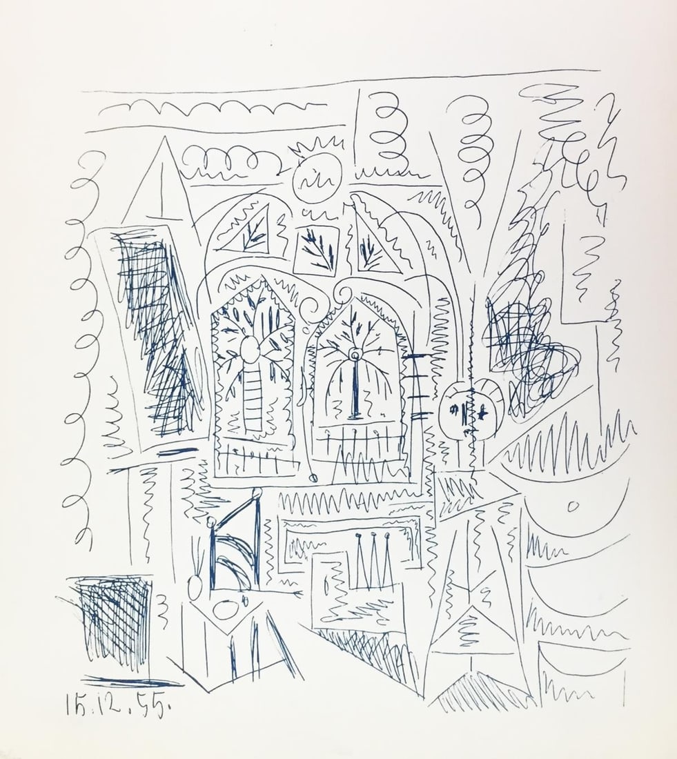Pablo Picasso (After) - Untitled (15.12.55): Artist: Pablo Picasso (After) Title: Untitled (15.12.55) Year: 1959 Dimensions: 18 1/2in. by 12 1/2in. Edition: From the limited edition of 100 Publisher: Editi