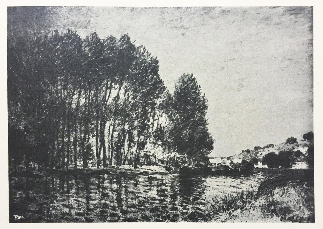 Alfred Sisley (After) - Les Peupliers: Artist: Alfred Sisley (After) Title: Les Peupliers Year: 1906 Dimensions: 10in. by 7 3/4in. Edition: From the rare limited edition Publisher: H. Floury Paris