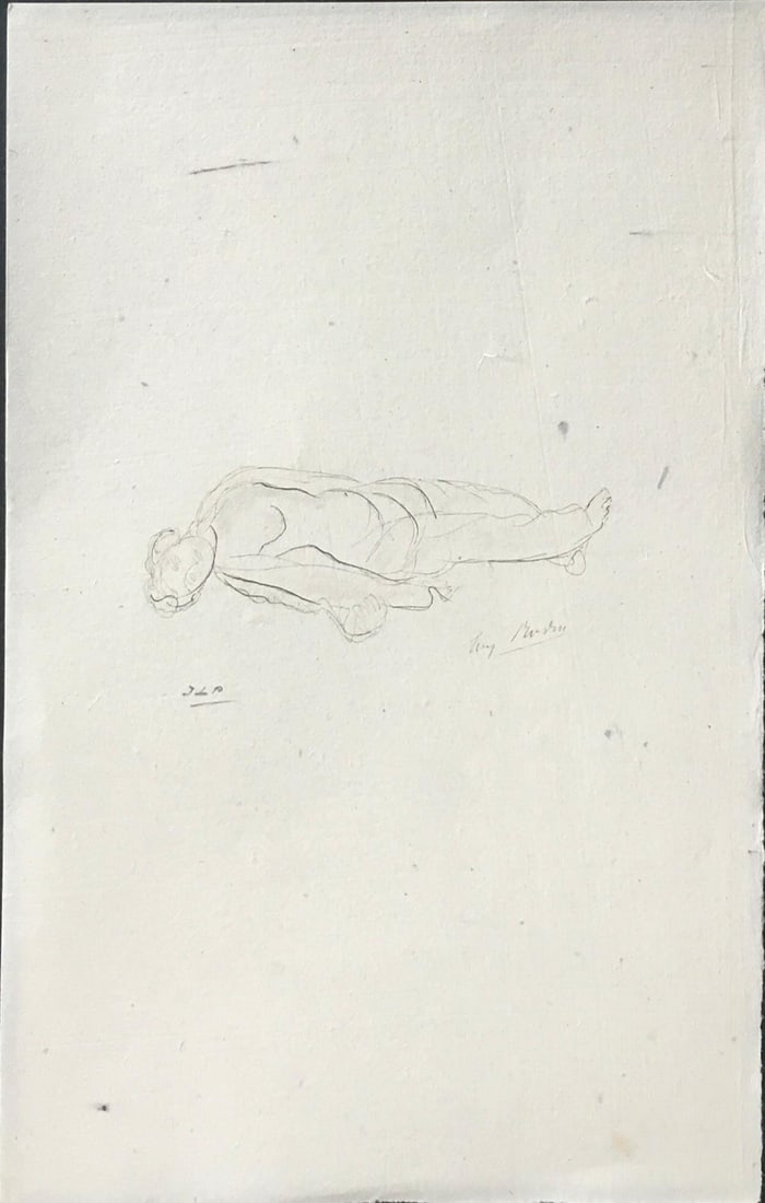 Auguste Rodin - Untitled: Artist: Auguste Rodin Title: Untitled Dimensions: 7 3/8in. by 11in. Edition: From the Rare Limited Edition Medium: Original Engraving Condition: Excellent <