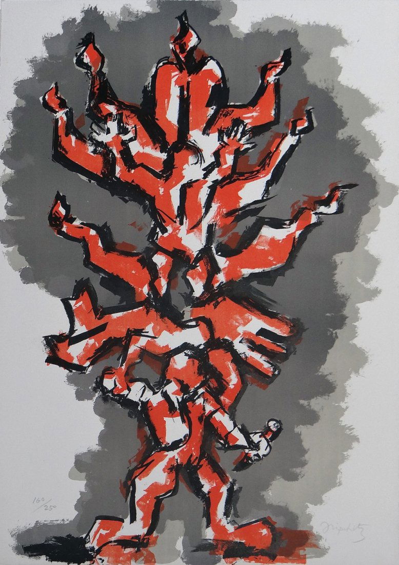 Jacques Lipchitz "Tree of Life": Artist: Jacques Lipchitz Title: Tree of Life Medium: Original lithograph in colors Size: 25 3/4" x 18 1/4" Edition: 160 from the limited edition of 250 Signature: Hand sign