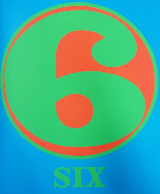 Robert Indiana - Number Six: Artist: Robert IndianaTitle: Number SixYear: 1997Dimensions: 24.5in. by 19.5in.Edition: From the rare limited edition of 275Publisher: Edition Domberger StuttgartSuite: The American DreamMedium: