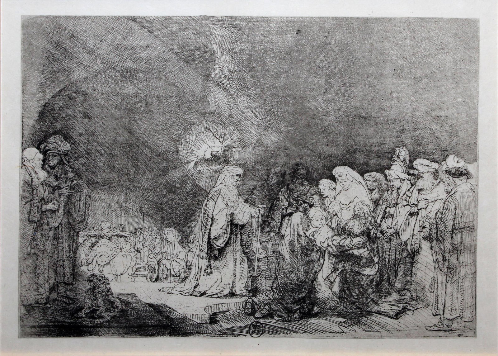 Rembrandt van Rijn (after) - The Presentation in the Temple: Artist: Rembrandt van Rijn (after)Title: The Presentation in the Temple Year: 1888Dimensions: 11.5in. by 8.5in.Edition: From the rare limited editionSuite: Rembrandts Etchings Medium: Original