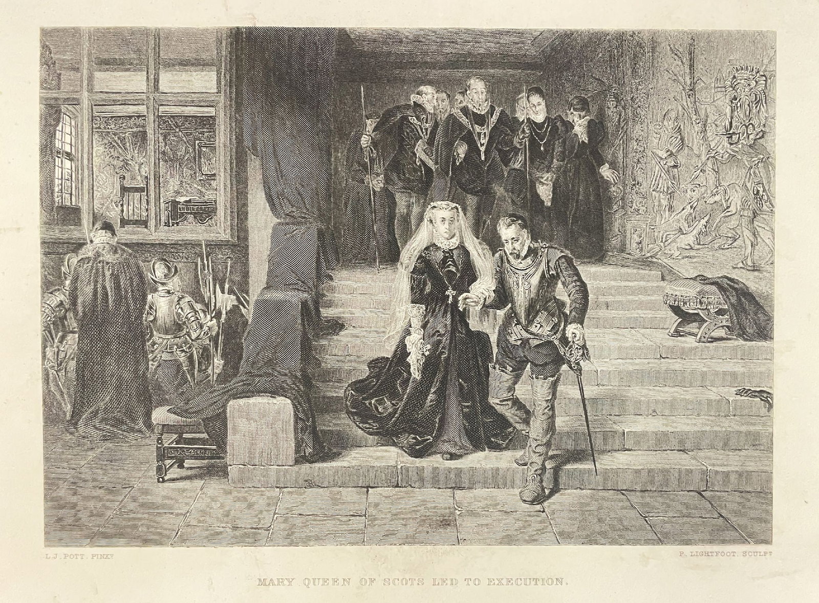 Laslett John Pott - Mary Queen of Scots Led to Execution (1 of 1)