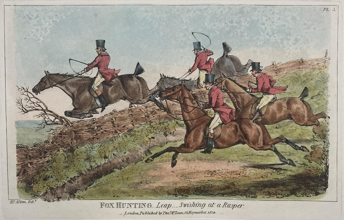 Henry Alken - Fox Hunting Leap (1 of 1)