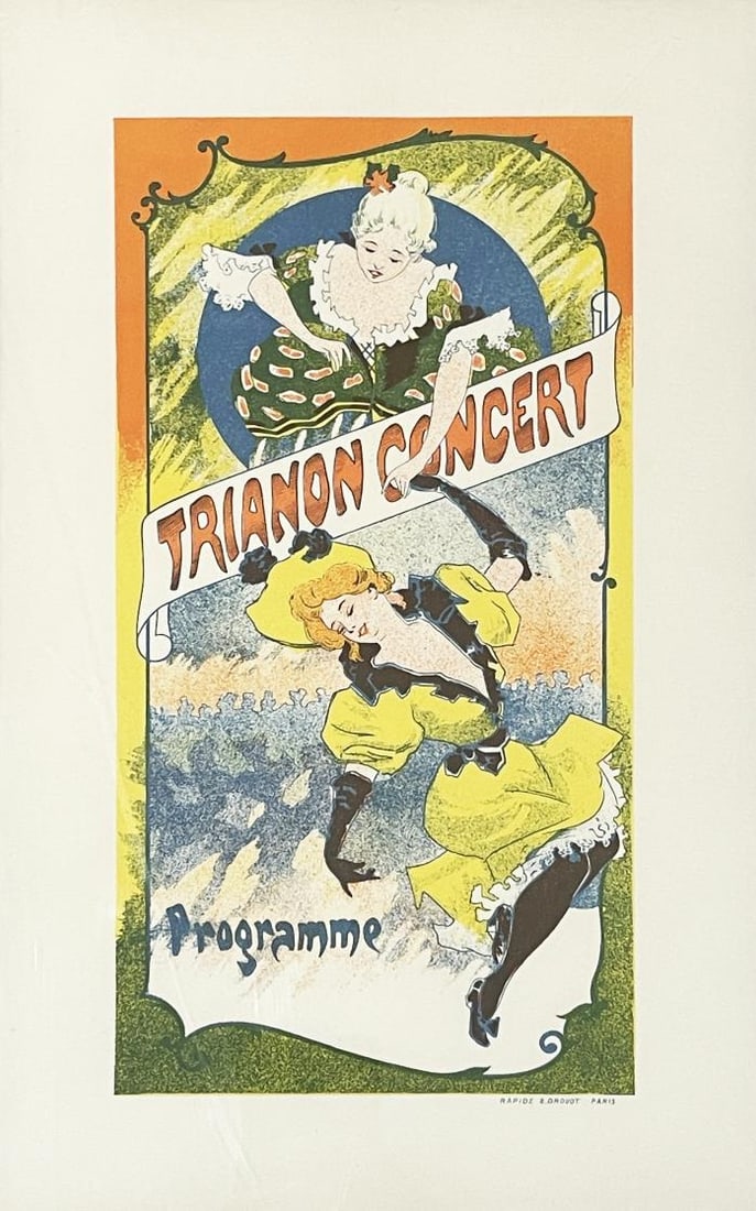 Vintage Poster - Trianon Concert: Artist: Vintage PosterTitle: Trianon ConcertYear: C. 1897Dimensions: 16 1/4in. by 20in.Edition: From the limited editionPublisher: Librairie NilssonMedium: Offset Lithograoh in Colors on