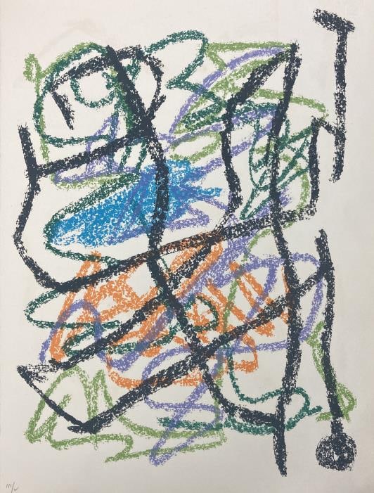 Joan Miro - Untitled from "Je travaille comme un jardinier": Artist: Joan Miro Title: Untitled from "Je travaille comme un jardinier" Year: 1963 Dimensions: 16in. by 13in. Edition: From the limited edition Publisher: Mour