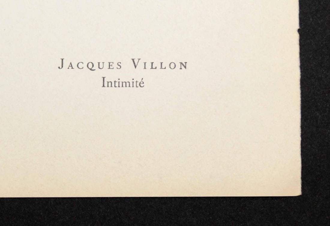 Jacques Villon - Intimite - 2