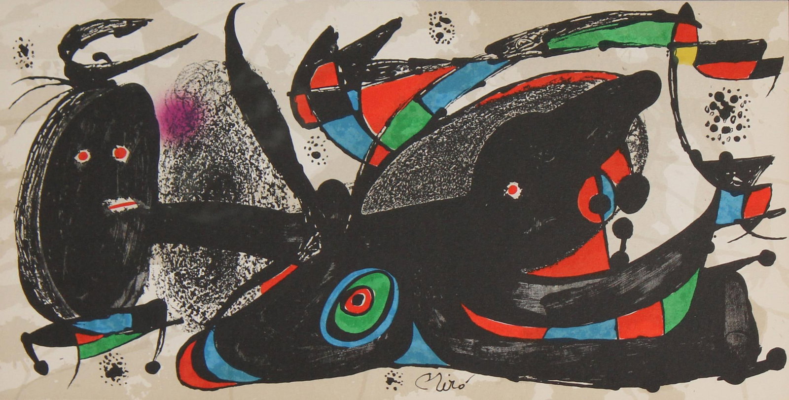 Joan Miro - Great Britain: Artist: Joan Miro Title: Great Britain Year: 1975 Dimensions: 8in. by 15.5in. Edition: From the rare limited edition Publisher: Leon Amiel New York S