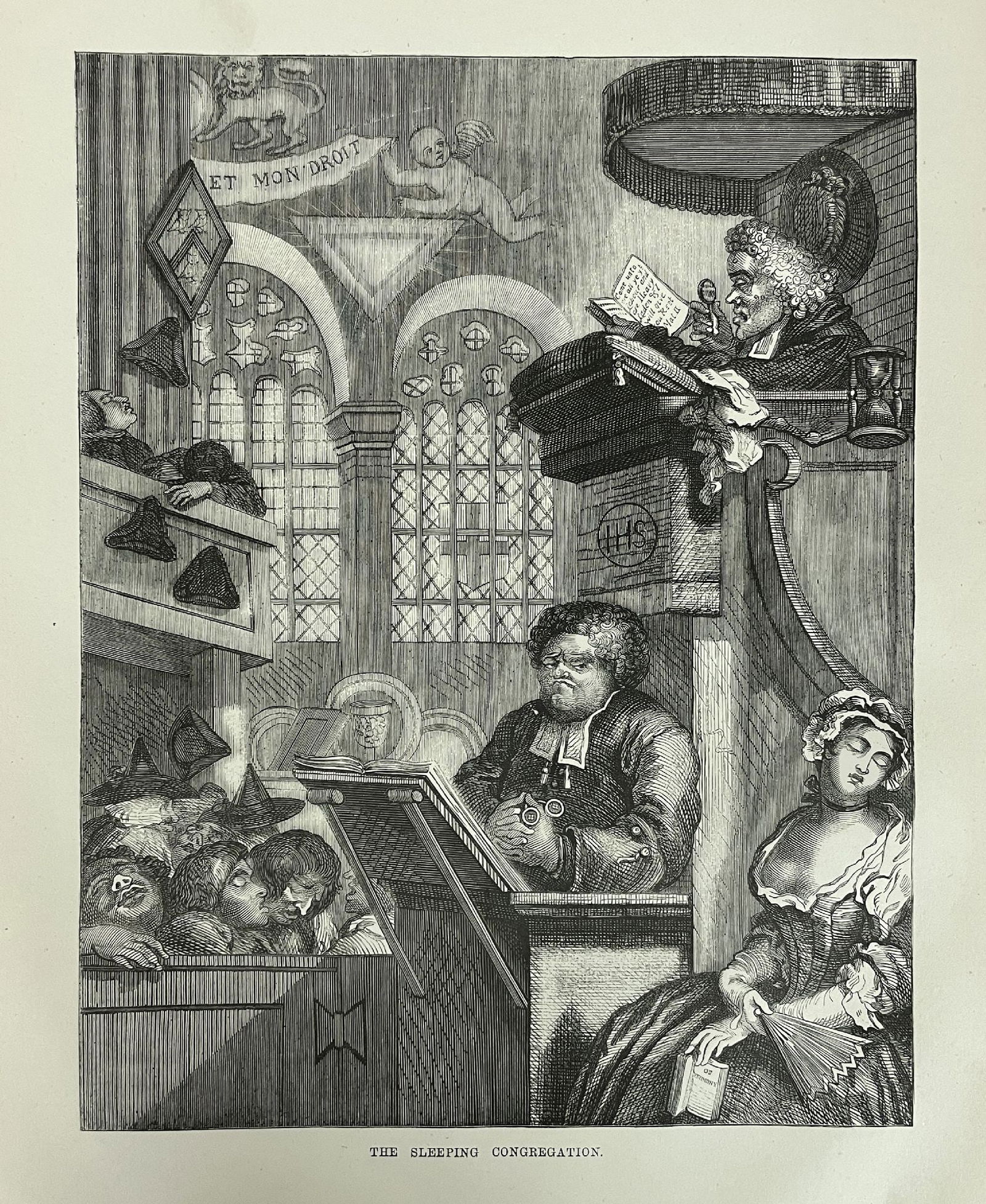 William Hogarth - The Sleeping Congregation (1 of 1)