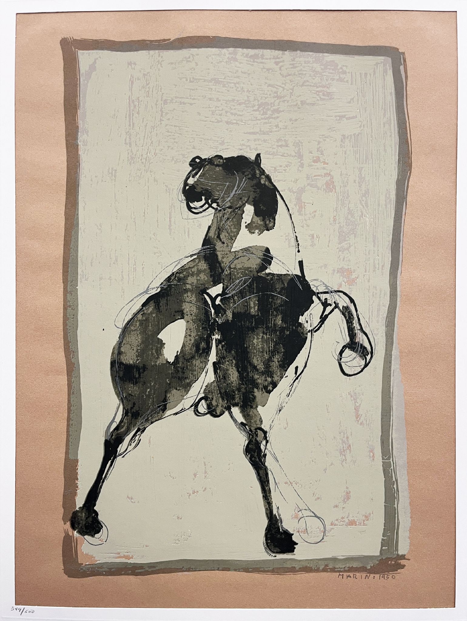 Marino Marini (After) - Untitled XXII: Artist: Marino Marini (After)Title: Untitled XXIIYear: 1968Dimensions: 16 7/8 x 20 in.Edition: Numbered 349 from the rare limited edition of 500Publisher: Harry N. Abrams, INC, Publishers, New