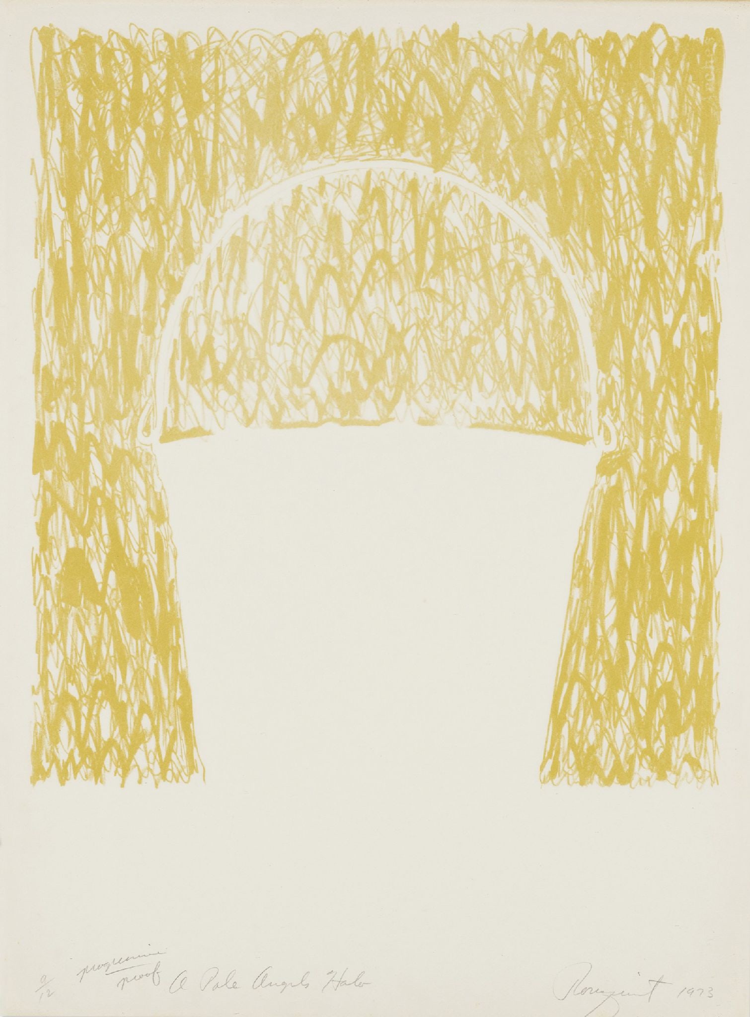 James Rosenquist - A Pale Angels Halo (Yellow): Artist: James Rosenquist Title: A Pale Angels Halo (Yellow) Year: 1973 Dimensions: 29 7/8 x 22 1/4 in. Publisher: Multiples, Inc., New York. Medium: Lithograph in co