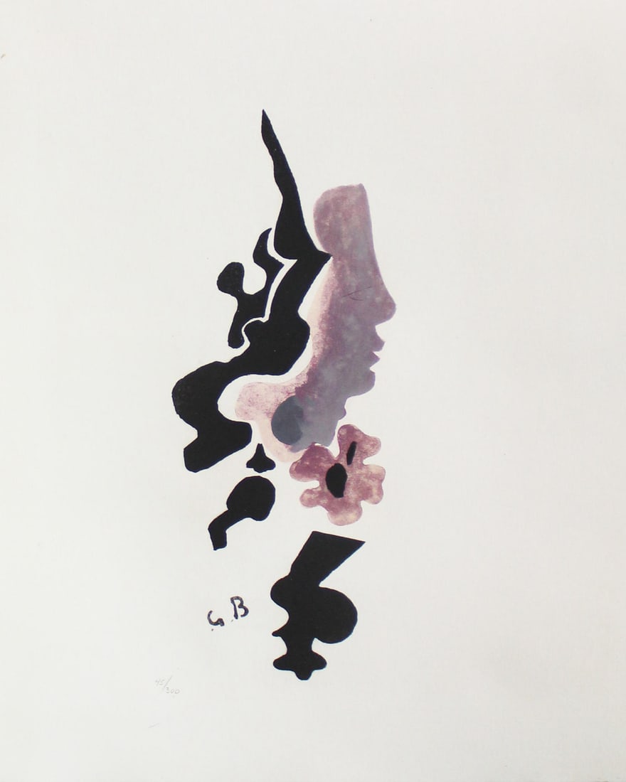Georges Braque - Profil: Artist: Georges BraqueTitle: ProfilYear: 1957Dimensions: 15 3/4in. by 19 1/4in.Edition: From the Rare Limited Edition of 300Publisher: Au Vent d'Arles ParisSuite: Espace PortfolioMedium: Original