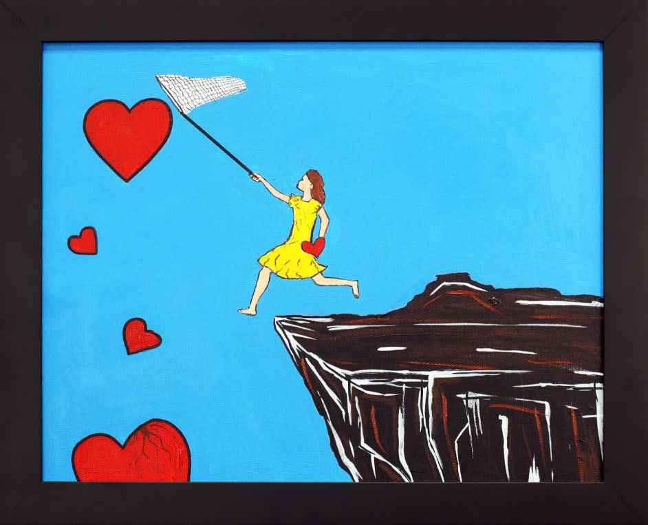Matthew Steinberg - Hopeless Romantic: Artist: Matthew Steinberg Title: Hopeless Romantic Year: 2023 Dimensions: 16in. by 20in. Edition: One-of-a-Kind Orginal painting Medium: Original Acrylic Paint
