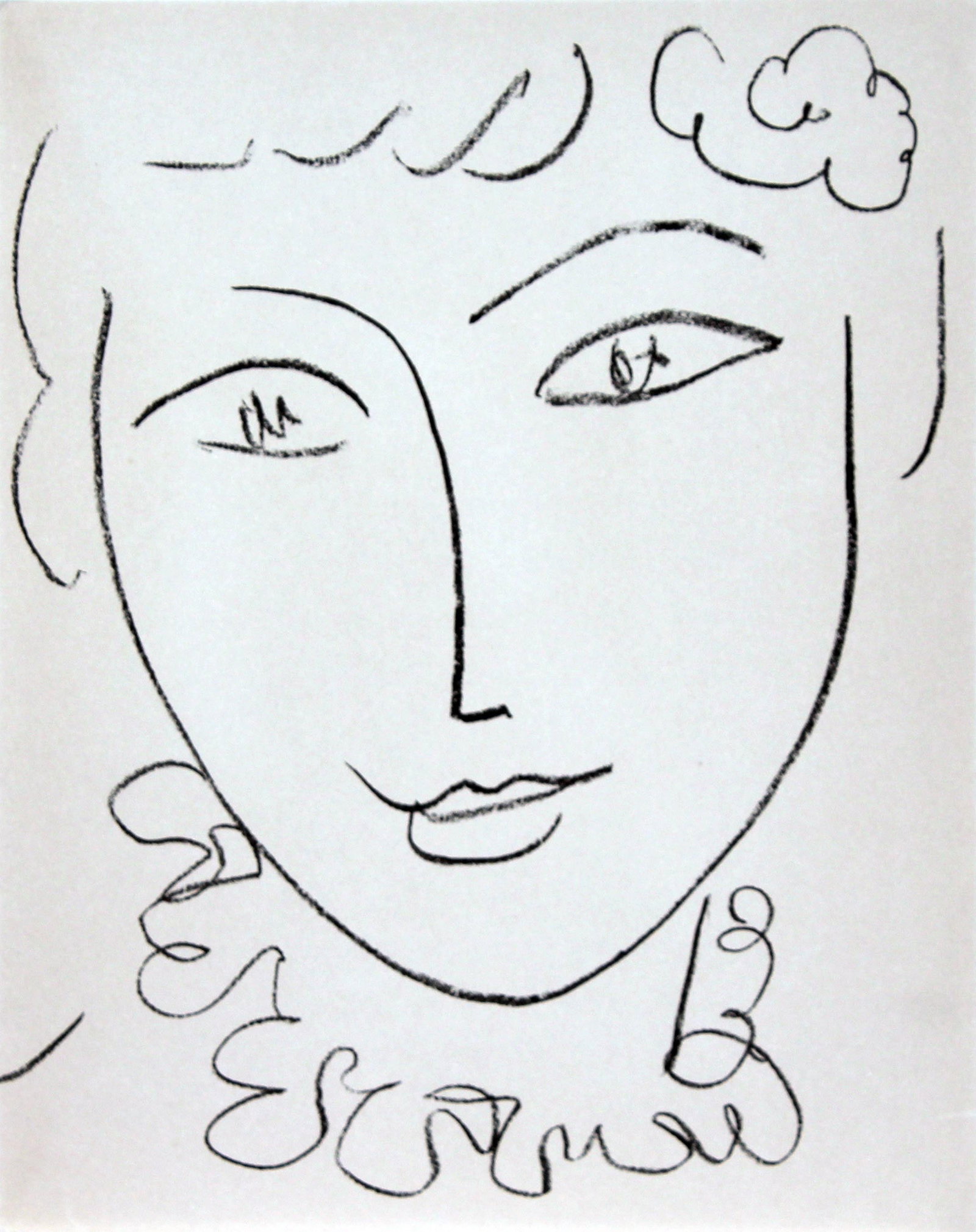 Henri Matisse - Madame Pompadour: Artist: Henri Matisse Title: Madame Pompadour Year: 1954 Dimensions: 12 1/2 x 9 7/8 in. Edition: From the limited edition of 2850 Publisher: Andre Sauret, Monte Carl