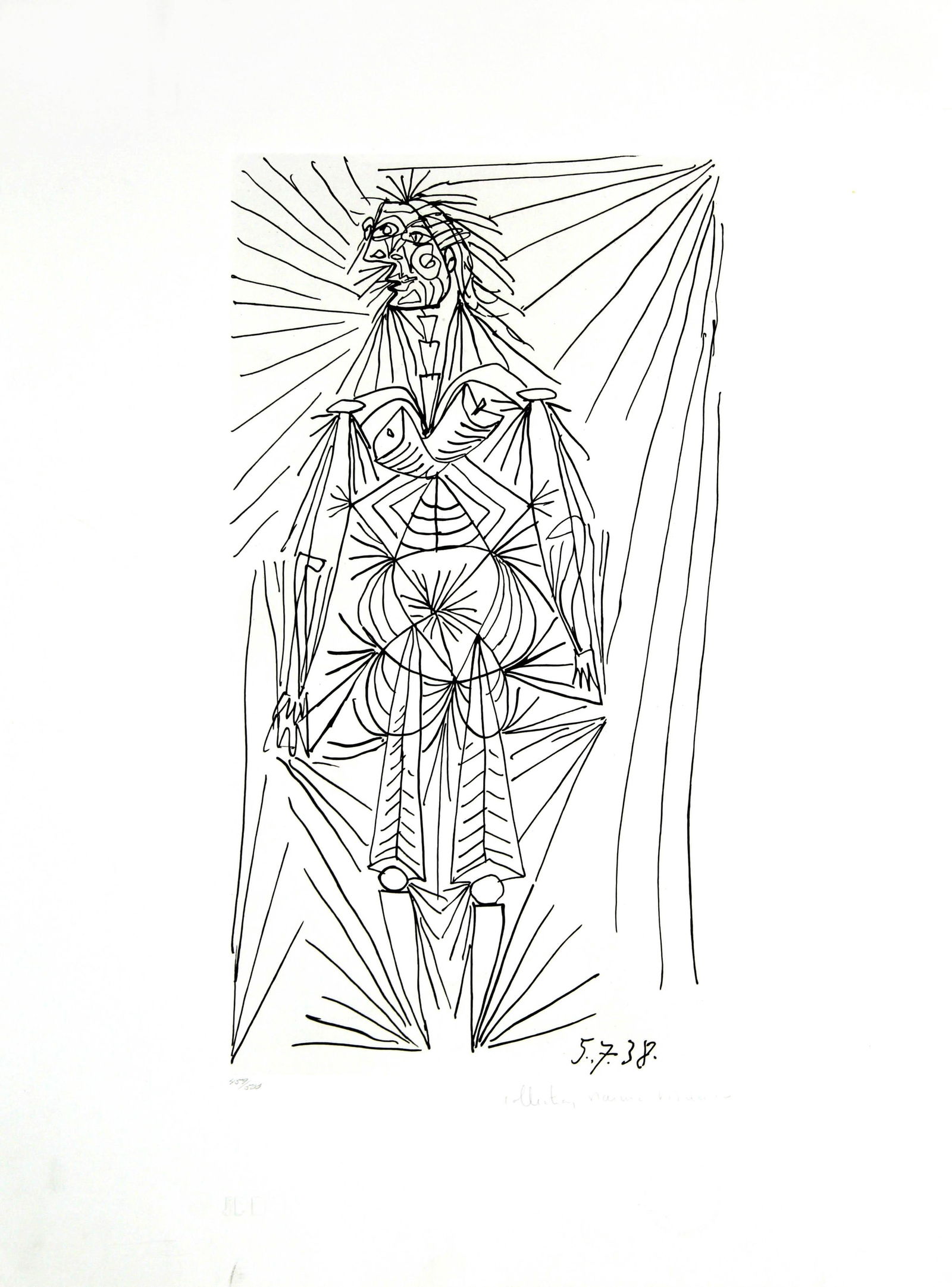 Pablo Picasso (After) - Femme Debout: Artist: Pablo Picasso (After)Title: Femme DeboutYear: 1979-82Dimensions: 22in. by 29in.Edition: From the limited edition of 500Publisher: Picasso EstateMedium: Original lithograph on Arches