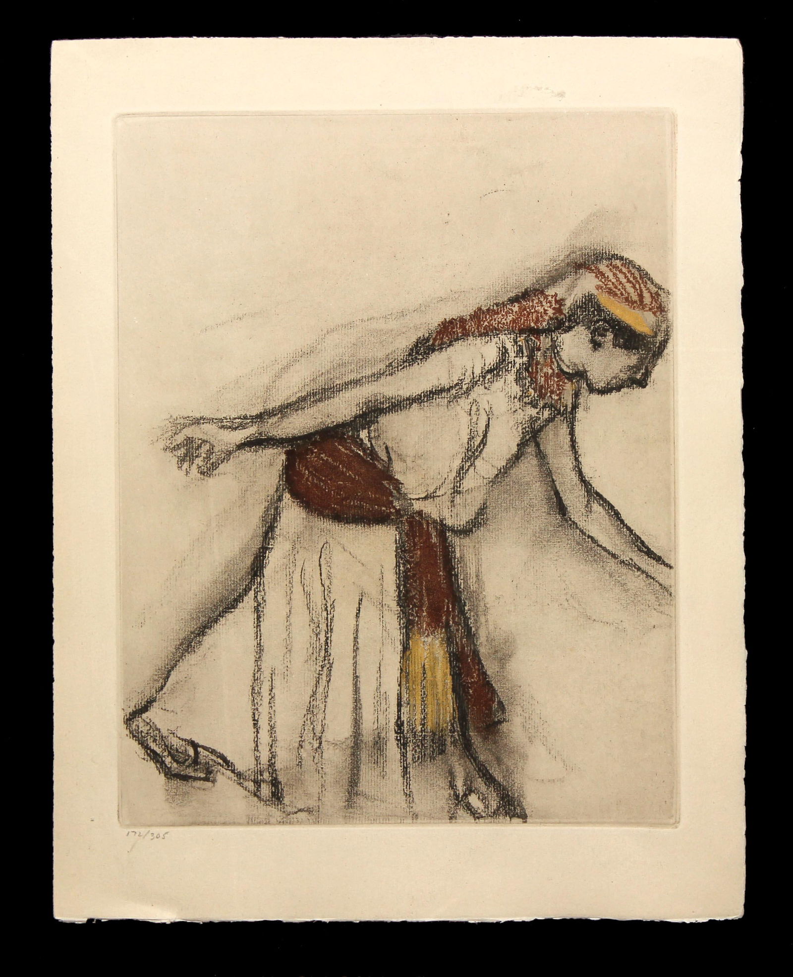 Edgar Degas - Ballerina from "Danse Dessin": Artist: Edgar Degas Title: Ballerina from "Danse Dessin" Year: c. 1936 Dimensions: 12in. by 9.5in. Edition: From the rare limited edition of 305 Publisher: Ambr