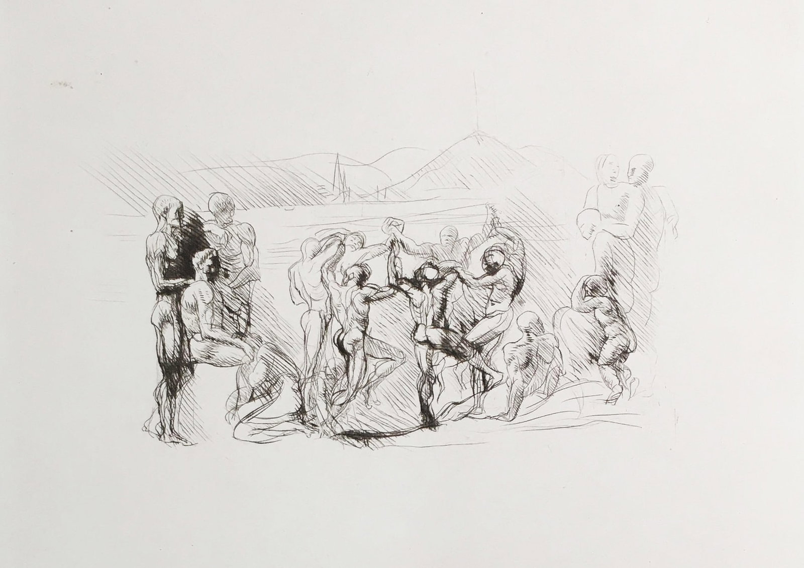 Auguste Rodin - La Ronde: Artist: Auguste Rodin Title: La Ronde Year: 1907 Dimensions: 10.25in. by 14in. Edition: 7 from the limited edition of 25 Publisher: J.E. Buschmann Anvers