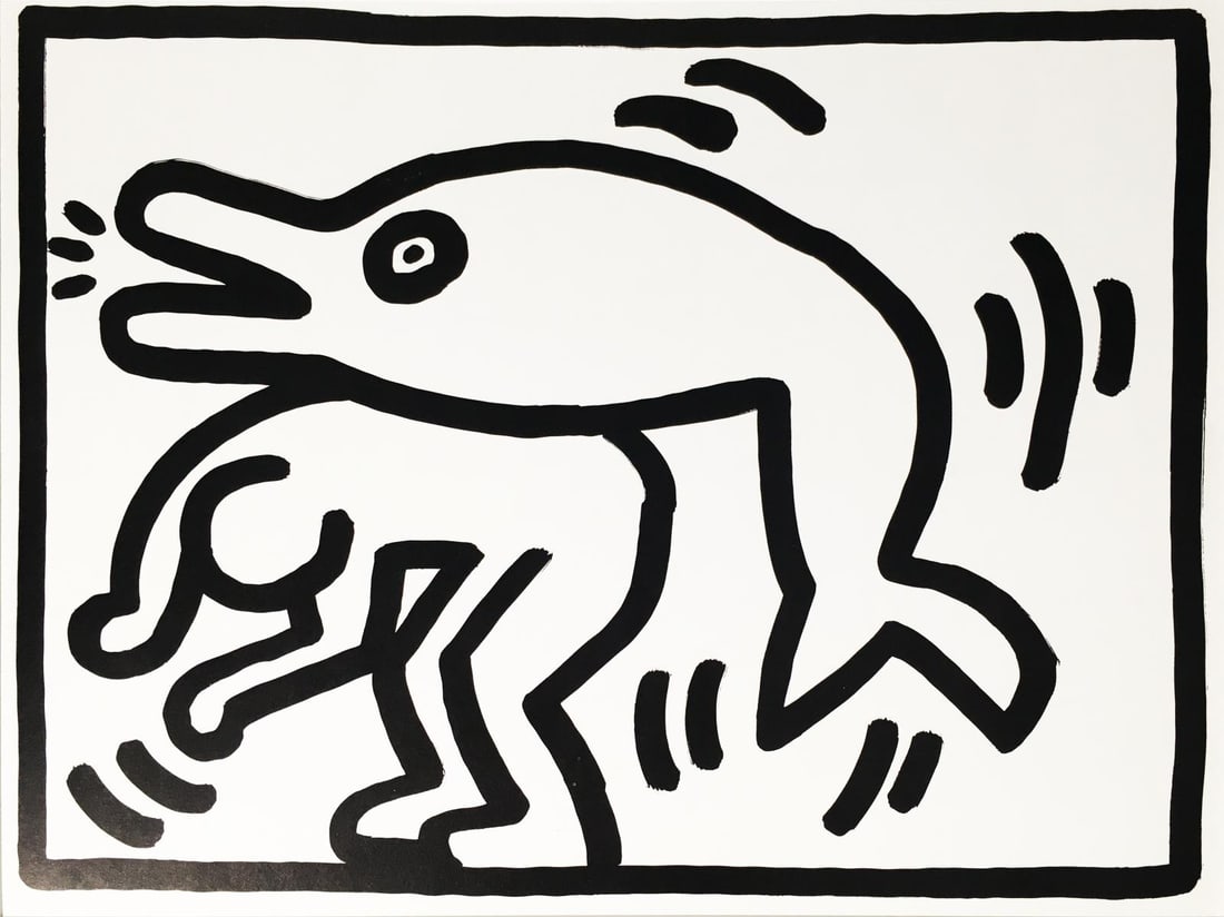 Keith Haring - January: Artist: Keith Haring Title: January Year: 1989-1990 Dimensions: 12in. by 14in. Edition: From the Rare Limited Edition Publisher: Pop Shop Suite: