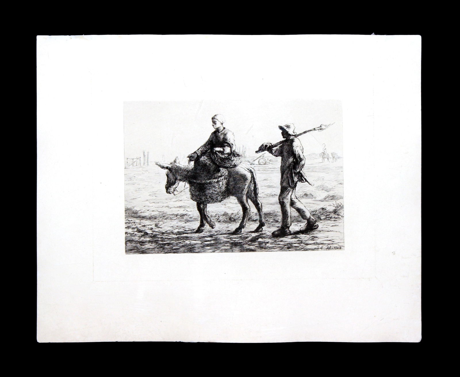 Jean-Francois Millet -Le Retour des Champs: Le Retour des Champs by Jean-Francois Millet (After)1897ExcellentOriginal etching Velin des Papateries du Marais paperFrom the rare limited edition of 525Art et NatureSigned in the plate9.75in. x
