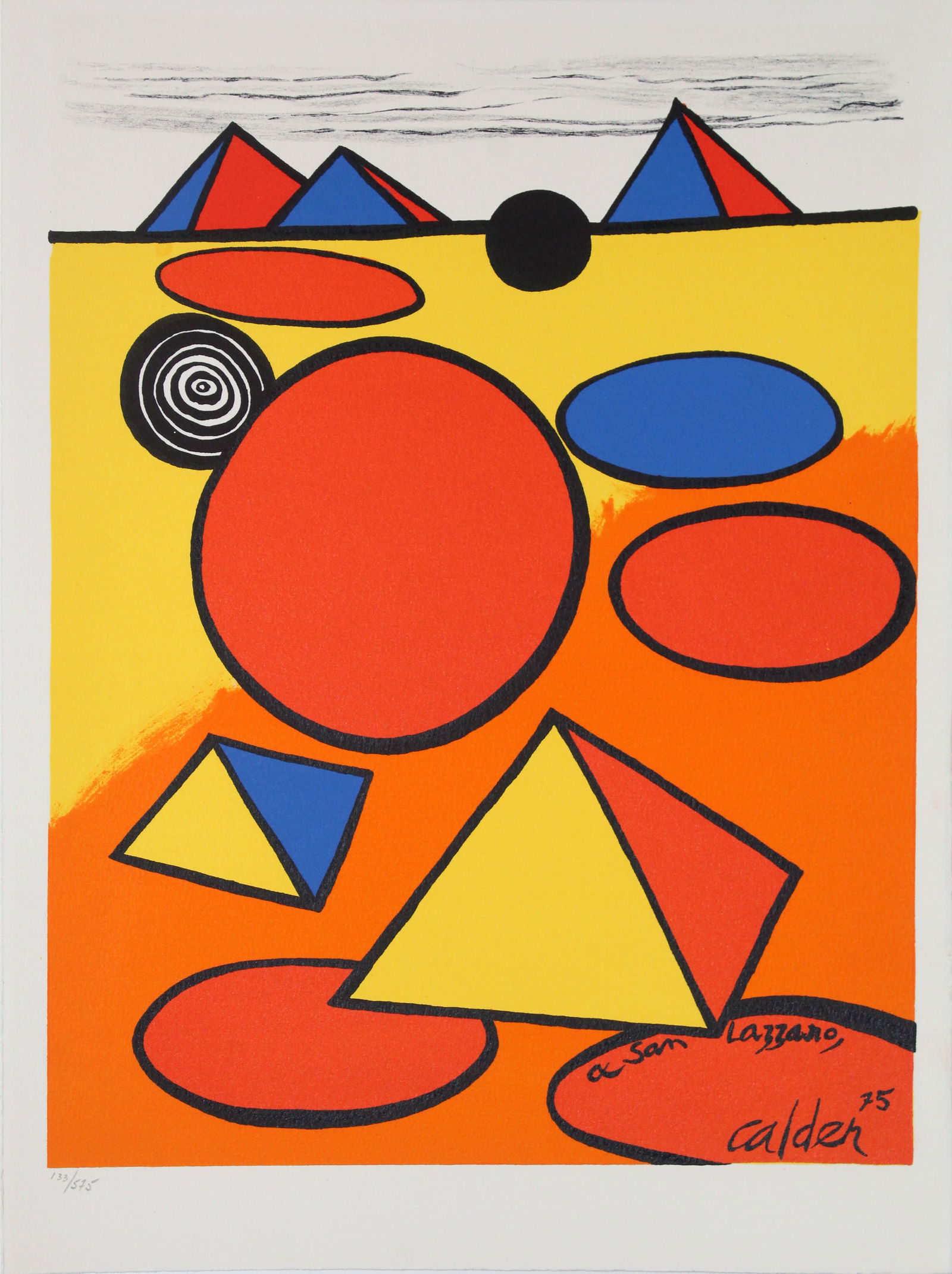 Alexander Calder (After) - San Lazzaro: Artist: Alexander Calder (After) Title: San Lazzaro Year: 1975 Dimensions: 14 x 10 in. Edition: From the rare limited edition 575 Publisher: Editions XXe Siecle