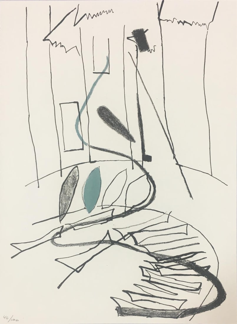 Suzanne Rogers - Untitled from Pour Daniel Henry Kahnweiler: Artist: Suzanne RogersTitle: Untitled from Pour Daniel Henry KahnweilerYear: 1965Dimensions: 9 7/8in. by 11 7/8in.Edition: Numbered from the Rare Limited EditionPublisher: Verlag Gerd HatjeSuite:
