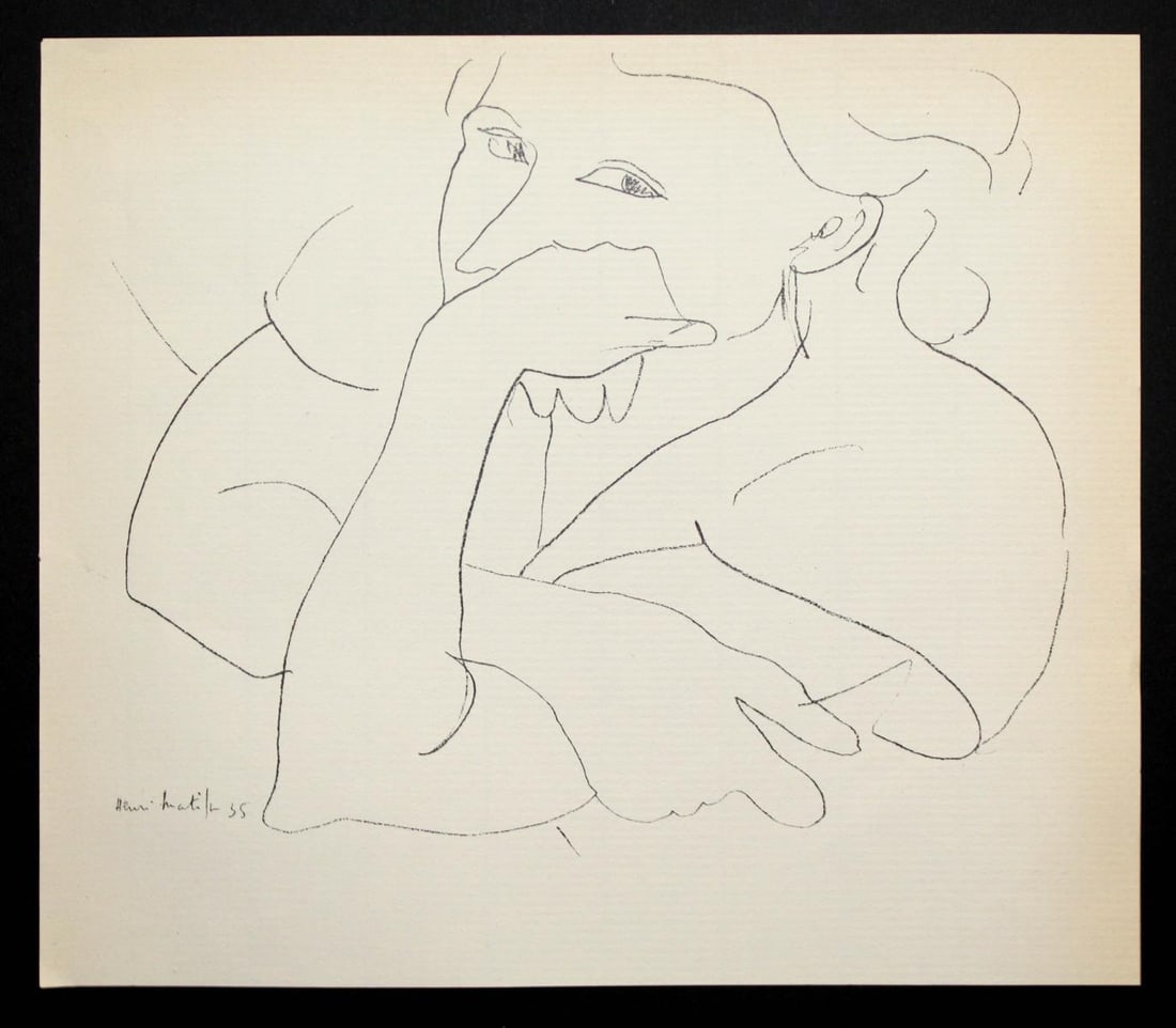 Henri Matisse (After) - Untitled: Artist: Henri Matisse (After)Title: UntitledYear: 1943Dimensions: 16in. by 20in.Edition: From the rare limited edition of 950Publisher: Martin Fabiani EditeurSuite: Dessins: Themes et