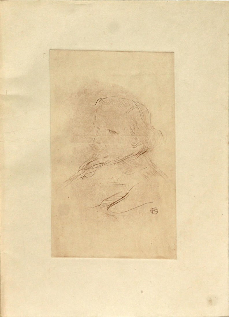Henri Toulouse-Lautrec - Francis Jourdain from "Peintre: Artist: Henri Toulouse-Lautrec Title: Francis Jourdain from "Peintre Dessins Estampes Affiches Year: 1898 Dimensions: 10 3/8in. by 7 7/8in. Edition: Rare Sepia from the deluxe