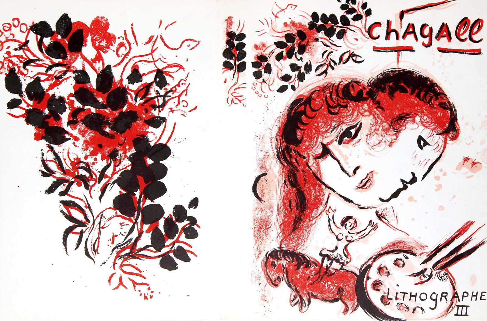 Marc Chagall - Chagall Lithographs Vol. III: Artist: Marc Chagall Title: Chagall Lithographs Vol. III Year: 1960 Dimensions: 12.25in. by 21.25in. Edition: From the rare limited edition Publisher: F. Mourlo