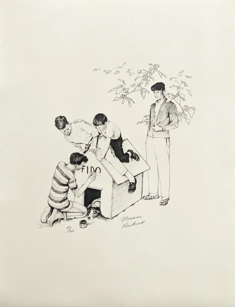 Norman Rockwell - Fidos House: Artist: Norman Rockwell Title: Fidos House Year: 1973 Dimensions: 26in. by 20in. Edition: Numbered from the Rare Limited Edition of 200 Publisher: Raymond and R