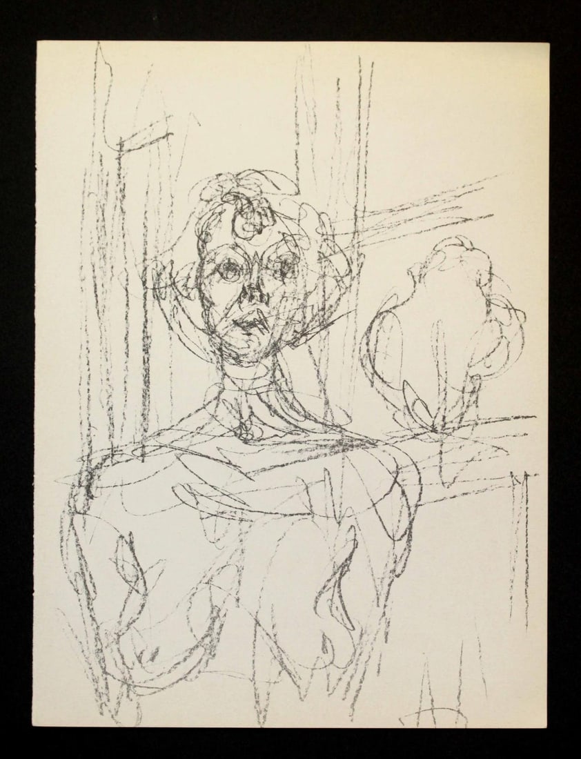 Alberto Giacometti - Annette: Artist: Alberto Giacometti Title: Annette Year: 1964 Dimensions: 7.5in. by 10in. Edition: From the rare limited edition Publisher: Fernand Mourlot and Jean Adhe