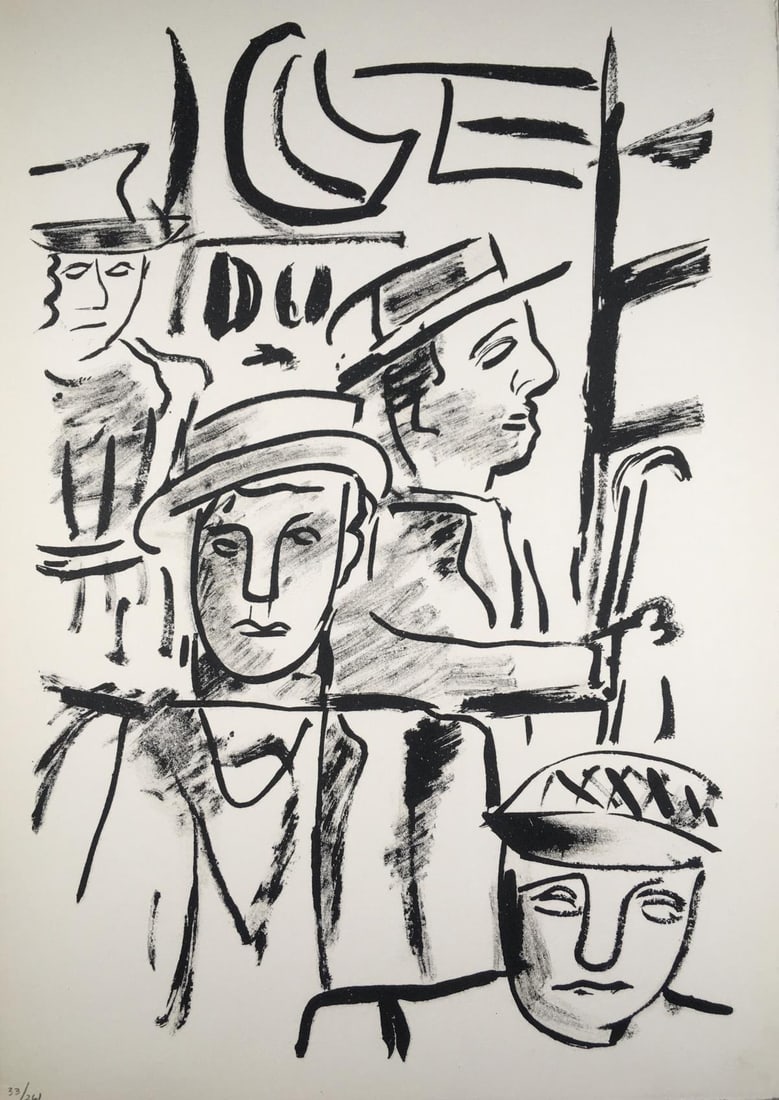 Fernand Leger - Dans Le Metro (In the Subway): Artist: Fernand Leger Title: Dans Le Metro (In the Subway) Year: 1960 Dimensions: 10 1/2in. by 15in. Edition: Limited Edition of 250 (numbered 12 to 261) Publisher