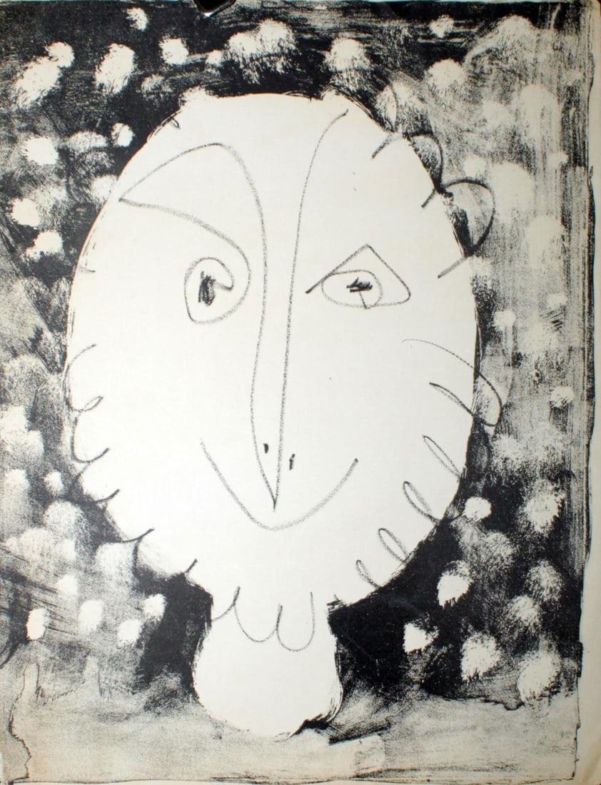Pablo Picasso - Face from Lithographe I: Artist: Pablo Picasso Title: Face from Lithographe I Year: 1949 Dimensions: 12.5in. by 9.5in. Edition: From the rare limited edition Publisher: Andre Sauret: E