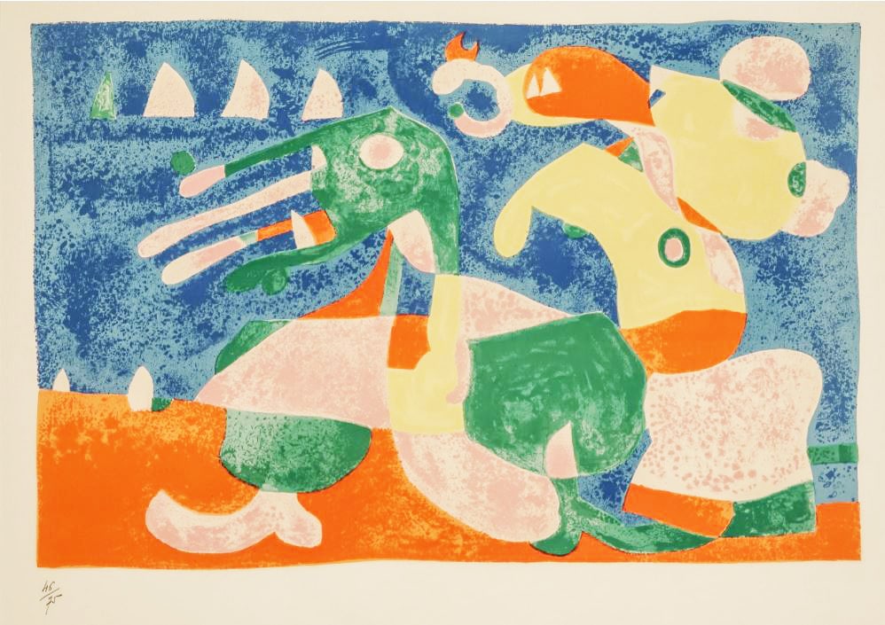 Joan Miro - Chez Le Tsar II: Artist: Joan Miro Title: Chez Le Tsar II Year: 1966 Dimensions: 19 1/2in. by 26 1/4in. Edition: From the rare limited edition of 75 Publisher: Teriade Editeur</