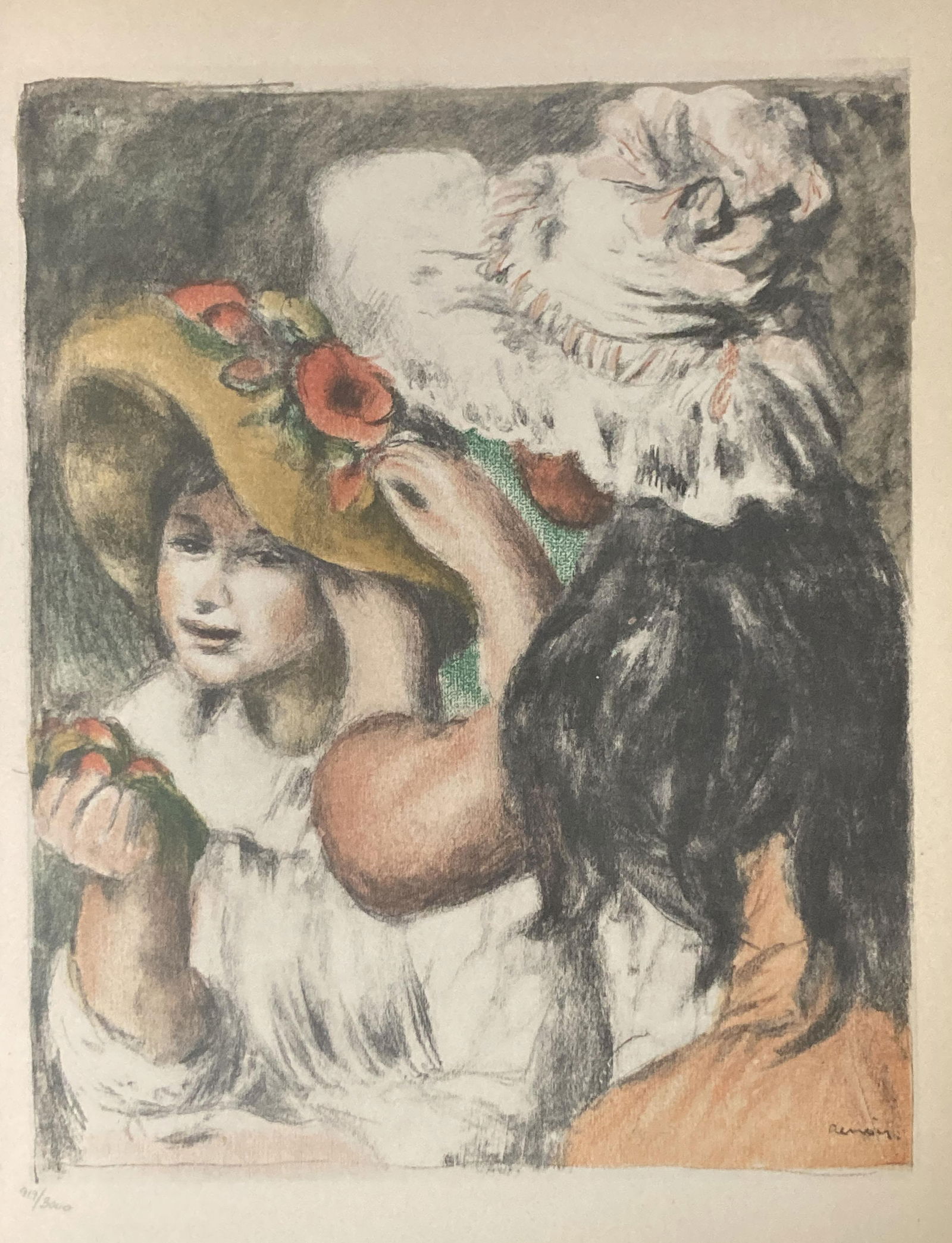 Pierre-Auguste Renoir (After) - Le Chapeau Epingle 3: Artist: Pierre-Auguste Renoir (After)Title: Le Chapeau Epingle 3Dimensions: 13in. by 10in.Edition: From the rare limited edition of 3000Publisher: Editions Du LivreSuite: Les LithographiesMedium: