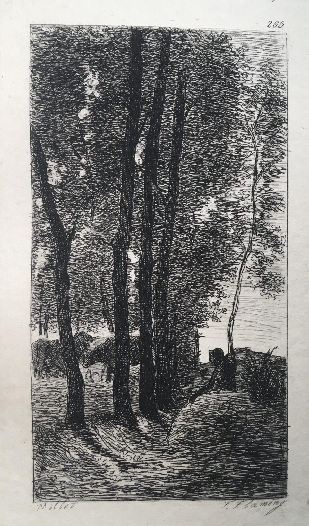 Jean-Francois Millet - La Gorge Aux Nefliers: Artist: Jean-Francois MilletTitle: La Gorge Aux NefliersYear: 1873Dimensions: 4 1/2in. by 2 1/2in.Edition: From the rare limited editionPublisher: Paris Maisons Durand-RuelSuite: Recueil Gravees a