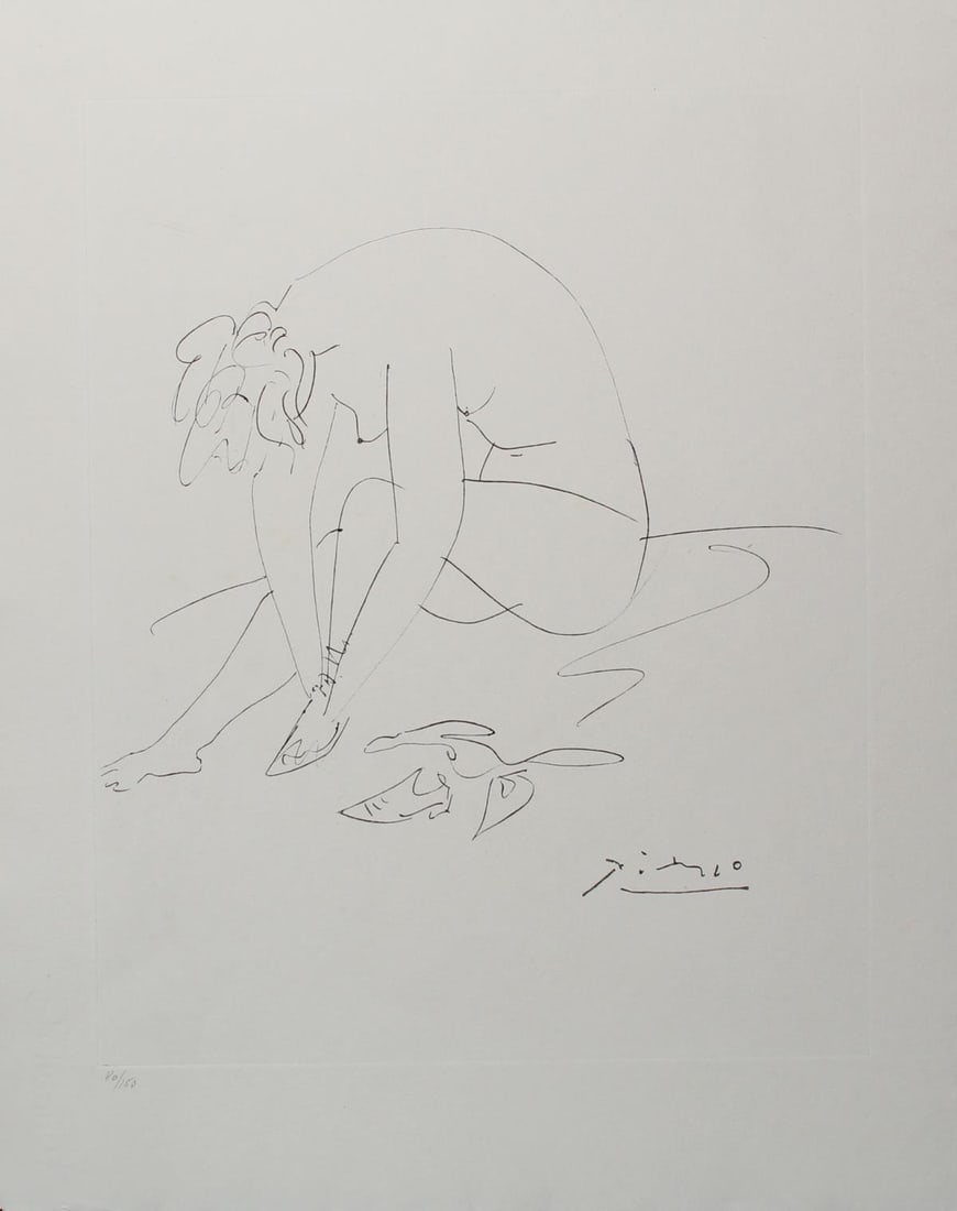 Pablo Picasso (After) - Untitled: Artist: Pablo Picasso (After) Title: Untitled Year: 1954 Dimensions: 20.5in. by 14.75in. Edition: From the rare limited edition of 150 Publisher: Baguenier Deso