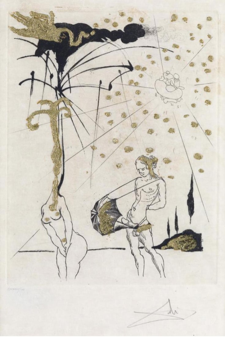 Salvador Dali - Le Poete Contumace: Artist: Salvador Dali Title: Le Poete Contumace Year: 1974 Dimensions: 15in. by 11in. Edition: CCXXII From the Rare Edition of CC Publisher: Editions Pierre Bel