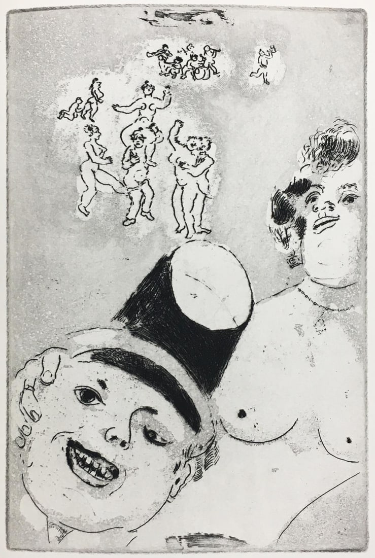 Marc Chagall - Lust II: Artist: Marc Chagall Title: Lust II Year: 1926 Dimensions: 9 13/16in. by 7 3/8in. Edition: From the Rare Limited Edition of 300 Publisher: Simon Kra Paris <