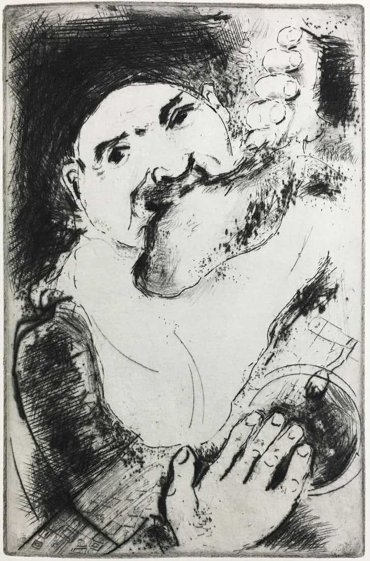 Marc Chagall - Gluttony I: Artist: Marc Chagall Title: Gluttony I Year: 1926 Dimensions: 9 13/16in. by 7 3/8in. Edition: From the Rare Limited Edition of 300 Publisher: Simon Kra Paris