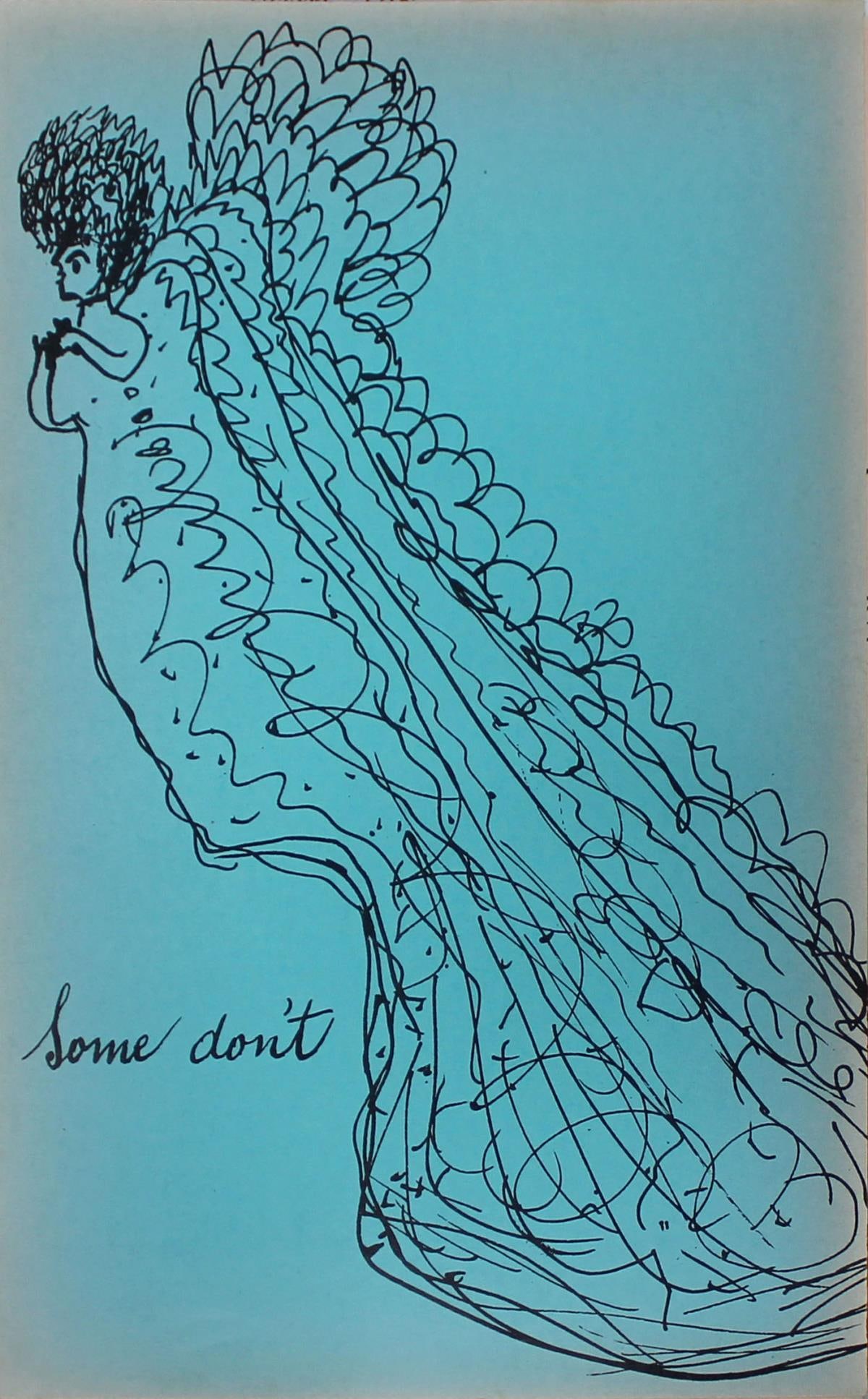 Andy Warhol - Some Don't: Artist: Andy Warhol Title: Some Don't Year: c. 1954 Dimensions: 5.5in. by 8.5in. Edition: From the rare limited edition Suite: Holy Cats by Andy Warhol and his